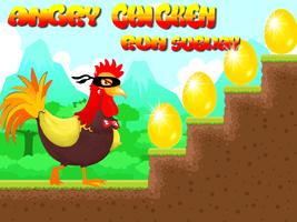 Angry Chicken Run Subway - Freies Spiel Plakat