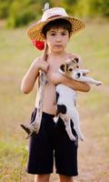 Dog with Boy Theme Wallpapers syot layar 1