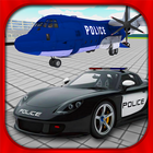 Police Car Airplane Transport آئیکن