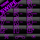 THEME SWIPE DIALER BIG DARK PURPLE icon