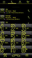 THEME SWIPE DIALER BIG DARK YELLOW постер