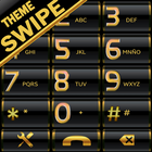 THEME SWIPE DIALER GOLD METAL  icône