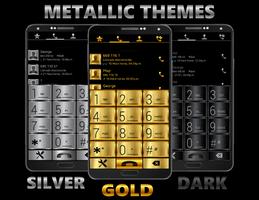 THEME SWIPE DIALER GOLD METAL screenshot 1