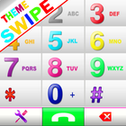 THEME SWIPE DIALER CRAZY COLORS WHITE icon