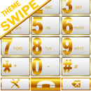 THEME SWIPE DIALER GOLD WHITE APK