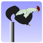 rooster flying game Zeichen