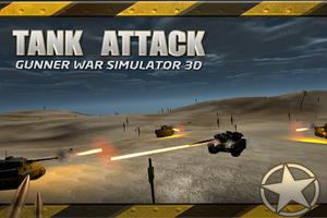 Tank Attack: Artilleur Guerre Affiche