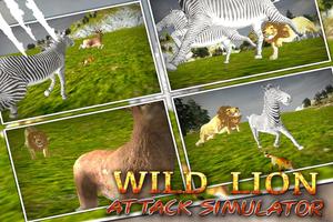 Wild Lion Attack Simulator 3D poster