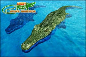 Angry Crocodile Attack Sim 3D capture d'écran 2