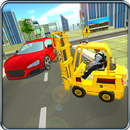 Police Forklift Car Lifter-Traffic Police Truck 3D APK
