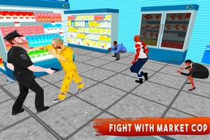 Gangster Escape Supermarket 3D capture d'écran 1