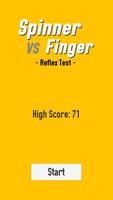 Spinner Vs Finger - Reflex Test الملصق