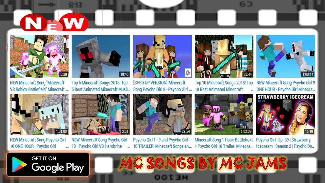Mc Songs By Mc Jams For Android Apk Download - minecraft vs roblox song girl