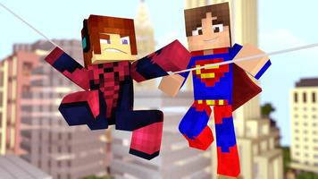 Superhero Skins for Minecraft Affiche