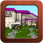 Pink House of Redstone Mechanisms Map MCPE icon