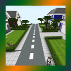 School and Neighborhood. Map for MCPE icône