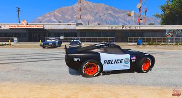 Police Mcqueen Lightning Race Chase ポスター