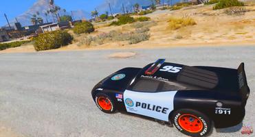 Police Mcqueen Lightning Race Chase capture d'écran 1