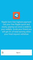 Free Ripple farm - Best paying XRP faucet Affiche