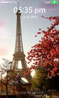 Lock screen Wallpaper: Eiffel โปสเตอร์