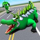 Crocodile Robot Transform Game icône