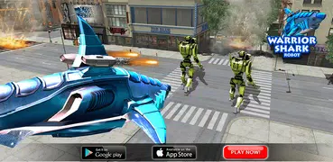 Police Shark Robot Car Game