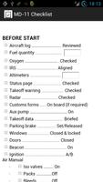 MD-11 Checklist plakat