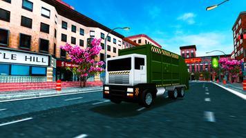 Blocky Garbage Truck Sim captura de pantalla 1