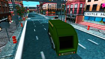 Blocky Garbage Truck Sim captura de pantalla 2