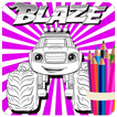 Coloring Book Blaze with Monster Truck