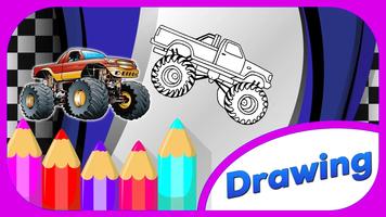 Coloring Book Blaze with Monster Truck постер