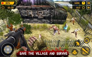Zombies Überleben Fps Apokalypse Shooter Plakat