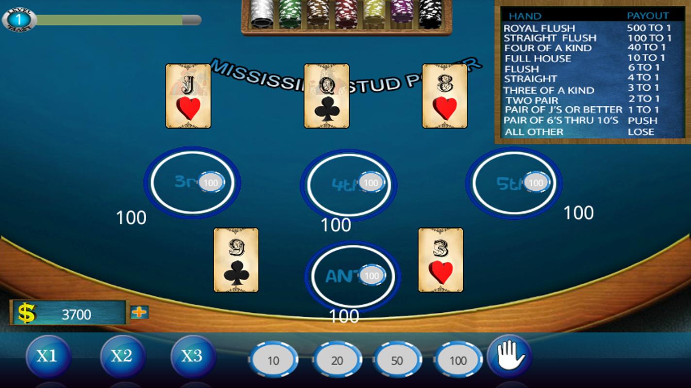 mississippi stud poker online free