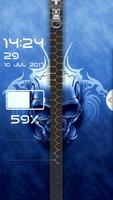 Blue Skull Zipper Screen Lock 스크린샷 3