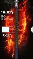 3 Schermata Fire Skull Zipper Screen Lock