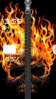 Fire Skull Zipper Screen Lock Ekran Görüntüsü 1