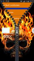 2 Schermata Fire Skull Zipper Screen Lock