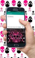 Pink Skull Keyboard Theme اسکرین شاٹ 1