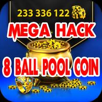 Poster Mega Hack 8 Ball Pool Coin Gameplay