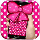 Pink Bow Keyboard ikona