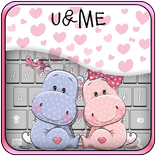 Cute Hippo Keyboard Theme