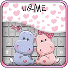 Cute Hippo Keyboard أيقونة