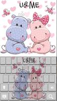 Cute Hippo Keyboard syot layar 2