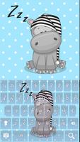 Cute Hippo Keyboard syot layar 3