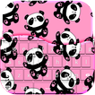 Pink Cute Panda Keyboard Theme