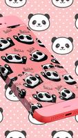 برنامه‌نما Pink Cute Panda Keyboard Theme عکس از صفحه