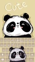 Pink Cute Panda Keyboard Theme скриншот 3