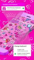 Pink Princess Keyboard Affiche
