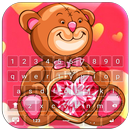 Pink Bear Keyboard Theme aplikacja