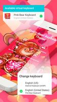 Pink Bear Keyboard Affiche